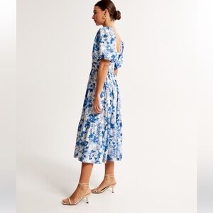 Abercrombie and Fitch Blue Floral Midi dress